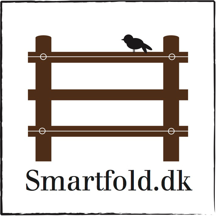 Smartfold Logo featuring a section of post and rail fence with a bird perched on the top rail